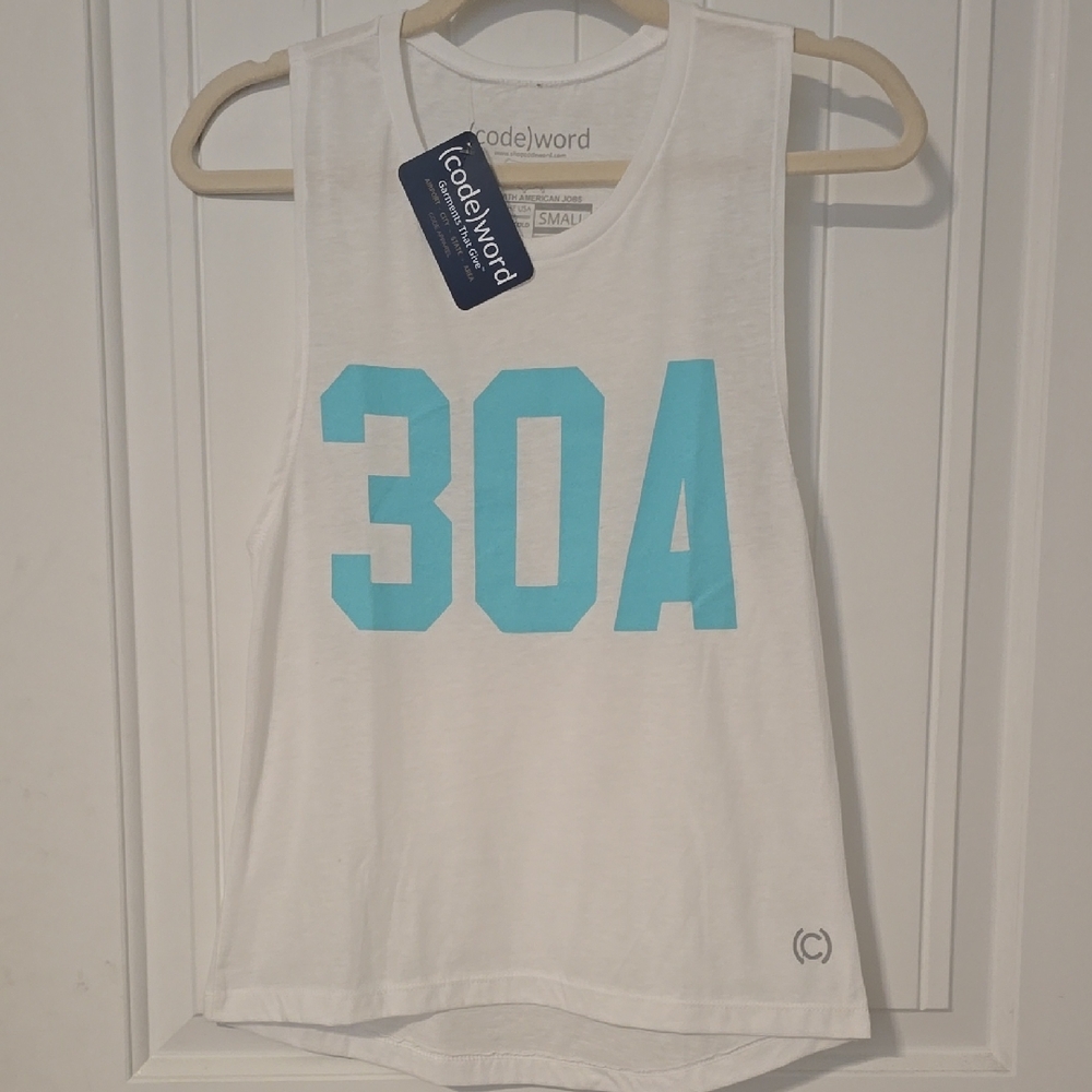 White 30A Muscle Tank